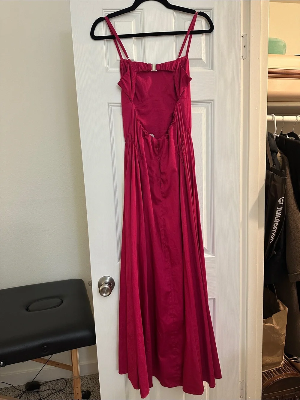 Abercrombie & Fitch Fuchsia Spaghetti-Strap Maxi Dress
